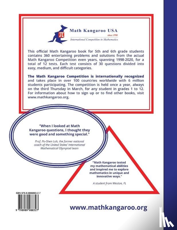USA, Math Kangaroo - Math Kangaroo Problems and Solutions - Grades 5 & 6 - Even Years