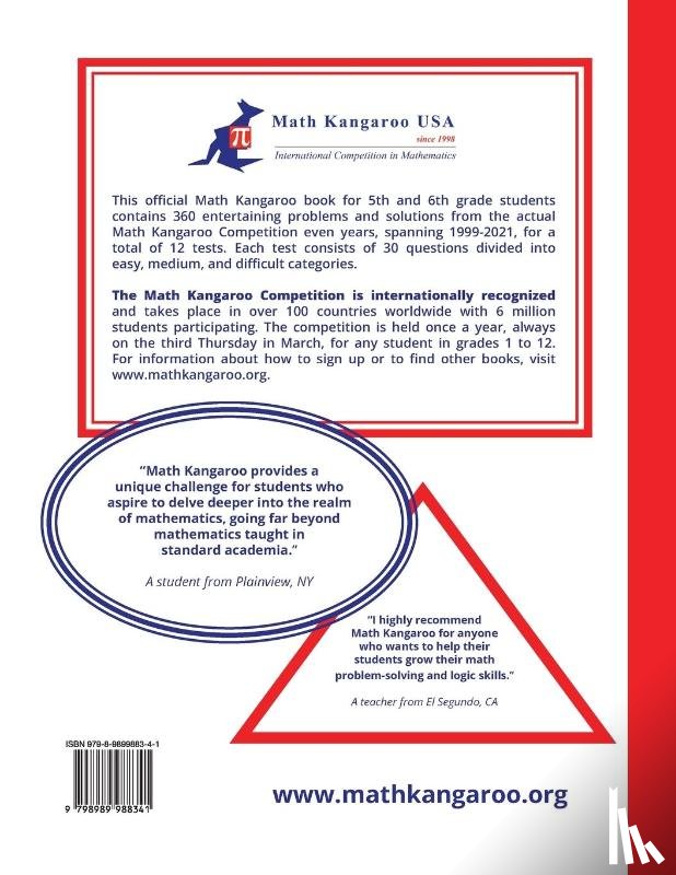 USA, Math Kangaroo - Math Kangaroo Problems and Solutions - Grades 5 & 6 - Odd Years