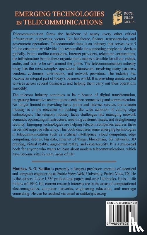 Sadiku, Matthew N. O. - Emerging Technologies in Telecommunications