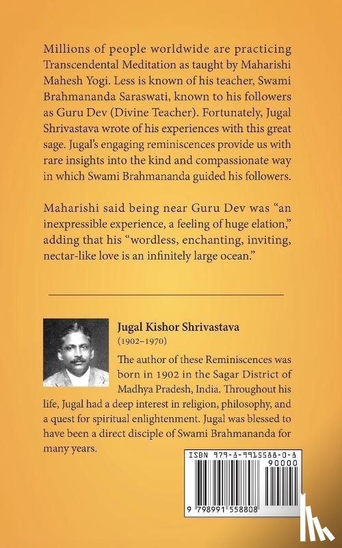 Shrivastava, Jugal Kishor - My Reminiscences of Guru Dev, Swami Brahmananda Saraswati
