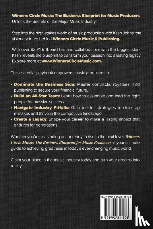 Johns, Kash - Winners Circle Music - The Business Blueprint For Music Producers
