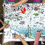  - Tafellaken waterleven inkleurbaar