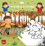  - Kleurposter Luuk en Lotje. Het herfstbos