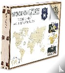  - Wereld kaart in hout M