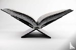  - Boekenstandaard perspex middel design zwart