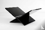  - Boekenstandaard perspex middel design zwart
