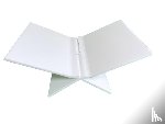  - Boekenstandaard perspex middel design mat wit