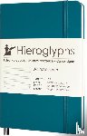  - Hieroglyphs Notitieboek - A5 Gelinieerd - Petrol Blue
