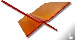  - Boekenstandaard perspex middel design Fluor Oranje transparant
