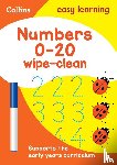 Collins Easy Learning - Numbers 0-20 Age 3-5 Wipe Clean Activity Book