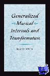 Lewin, David - Generalized Musical Intervals and Transformations