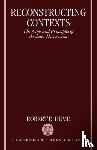 Hume, Robert (Evan Pugh Professor of English Literature - Reconstructing Contexts