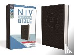 Zondervan - NIV, Value Thinline Bible, Large Print, Imitation Leather, Gray/Black