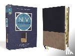 Barker, Kenneth L. - NIV Study Bible, Fully Revised Edition, Leathersoft, Navy/Tan, Red Letter, Thumb Indexed, Comfort Print