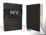 Zondervan, Zondervan - NIV, Thinline Bible, Large Print, Premium Goatskin Leather, Black, Premier Collection, Art Gilded Edges, Comfort Print