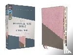 Zondervan - Niv, Personal Size Bible, Large Print, Leathersoft, Pink/Gray, Red Letter, Thumb Indexed, Comfort Print