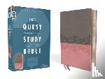 Christianity Today Intl - Niv, Quest Study Bible, Leathersoft, Gray/Pink, Comfort Print: The Only Q and A Study Bible