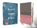 Christianity Today Intl - Niv, Quest Study Bible, Leathersoft, Gray/Pink, Thumb Indexed, Comfort Print: The Only Q and A Study Bible