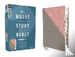 Christianity Today Intl - Niv, Quest Study Bible, Large Print, Leathersoft, Gray/Pink, Thumb Indexed, Comfort Print: The Only Q and A Study Bible