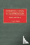 Shaman, Jeffrey M. - Constitutional Interpretation