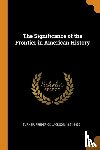 Turner, Frederick Jackson - The Significance of the Frontier in American History