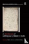 Loffman, Claire, Phillips, Harriet - A Handbook of Editing Early Modern Texts