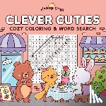 Aiello, Elena - Clever Cuties: Cozy Coloring & Word Search Book: Sweet and Simple Coloring & Word Search for Adults and Kids