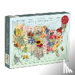 Galison - Wendy Gold USA State Flowers 1000 Piece Puzzle