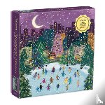 Galison - Merry Moonlight Skaters 500 Piece Foil Puzzle