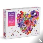 Galison - Flora Heart 750 Piece Shaped Puzzle