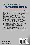 Stauffer, Dietrich (University of Cologne, Aharony, Ammon (Tel Aviv University - Introduction To Percolation Theory