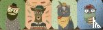 Smith Fiona - Pocket Note Set of 4 Mini Pads: Hipster Animals
