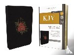 Nelson, Thomas - KJV Holy Bible: Super Giant Print with 43,000 Cross References, Deluxe Black Floral Leathersoft, Red Letter, Comfort Print (Thumb Indexed): King James Version