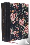 Thomas Nelson - NKJV, Journal the Word Bible, Cloth Over Board, Gray Floral, Red Letter Edition, Comfort Print
