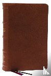 Nelson, Thomas - NKJV, End-of-Verse Reference Bible, Personal Size Large Print, Premium Goatskin Leather, Brown, Premier Collection, Red Letter, Thumb Indexed, Comfort Print