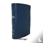 Thomas Nelson - NKJV, Single-Column Reference Bible, Genuine Leather, Blue, Comfort Print