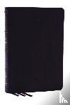 Thomas Nelson - NKJV, Large Print Thinline Reference Bible, Blue Letter, Maclaren Series, Genuine Leather, Black, Comfort Print