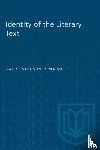 Valdes, Mario, Miller, Owen - Identity of the Literary Text