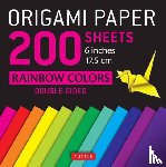  - Origami Paper 200 sheets Rainbow Colors 6" (15 cm)