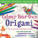 Tuttle Studio - Colour Your Own Origami Kit (British Spelling): Creative, Colourful, Relaxing Fun: 7 Fine-Tipped Markers, 12 Projects, 48 Origami Papers & Adult Colou