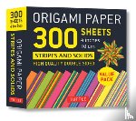  - Origami Paper 300 sheets Stripes and Solids 4" (10 cm)