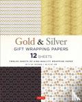 Publishing, Tuttle - Silver and Gold Gift Wrapping Papers - 12 Sheets
