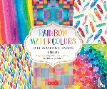  - Rainbow Watercolors Gift Wrapping Papers - 6 sheets