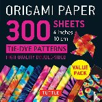  - Origami Paper 300 sheets Tie-Dye Patterns 4" (10 cm)