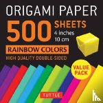  - Origami Paper 500 sheets Rainbow Colors 4" (10 cm)