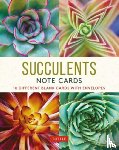 Tuttle Studio - Succulents, 16 Note Cards: 16 Different Blank Cards with Envelopes in a Keepsake Box!