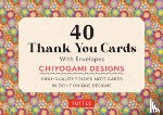 Tuttle Studio - Chiyogami, 40 Thank You Cards with Envelopes: (4 1/2 X 3 Inch Blank Cards in 8 Unique Designs)