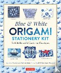 Tuttle Studio - Blue & White Origami Stationery Kit: Fold 36 Beautiful Cards and Envelopes: Includes Papers and Instructions for 12 Origami Note Projects