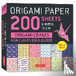 Tuttle Studio - Origami Paper 200 Sheets Origami Cranes 6 (15 CM): Tuttle Origami Paper: Double-Sided Origami Sheets Printed with 12 Designs (Instructions for 5 Proje