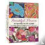 Tuttle Studio - Beautiful Flowers, 12 Embossed Note Cards: 12 Blank Cards in 6 Lovely Designs (2 Each) with 12 Patterned Envelopes in a Keepsake Box